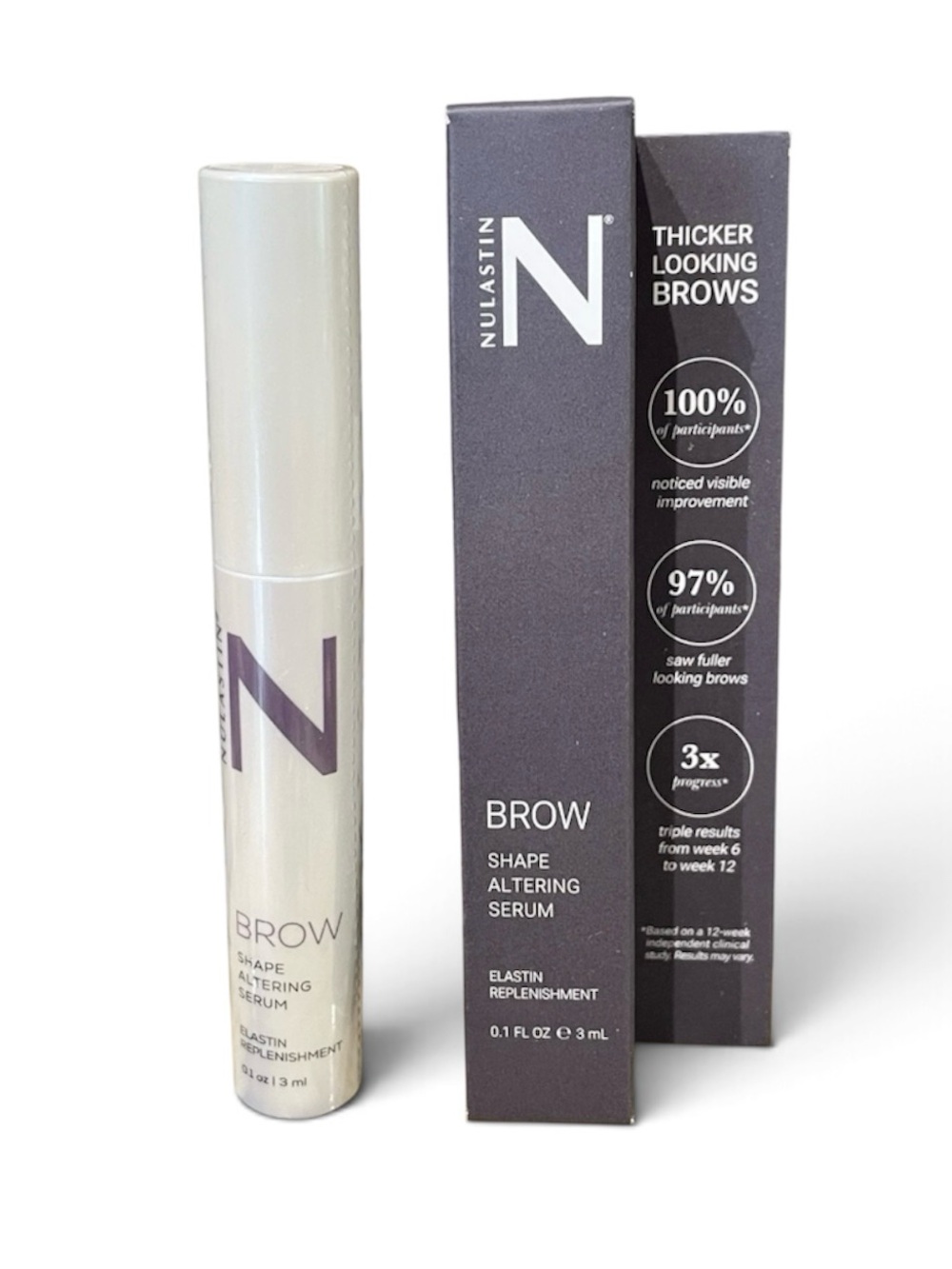 New Nulastin Shape Altering Brow Serum Full Size 0.1 oz/ 3ml